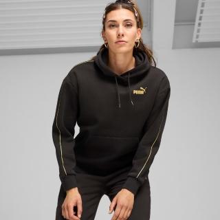 【PUMA】長袖上衣 女款 帽T 運動 歐規 MINIMAL GOLD TAPE 黑 68529301