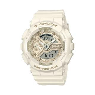 【CASIO 卡西歐】G-SHOCK 奢華質感系列 光澤白 GMA-S110ST-7A 45.9mm