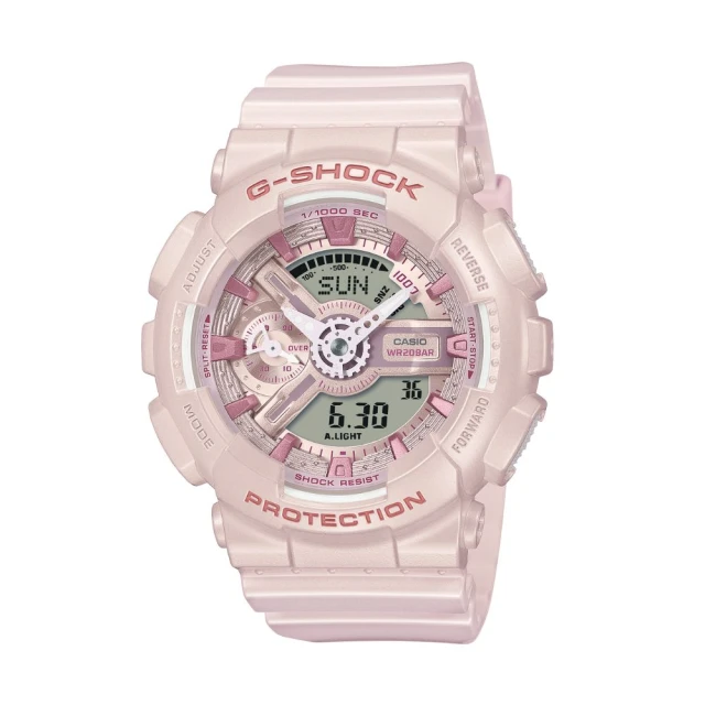 CASIO 卡西歐 G-SHOCK 奢華質感系列 光澤粉_GMA-S110ST-4A_45.9mm