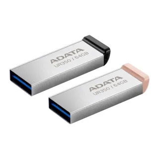 【ADATA 威剛】UR350 64GB USB3.2金屬隨身碟(黑/奶茶)