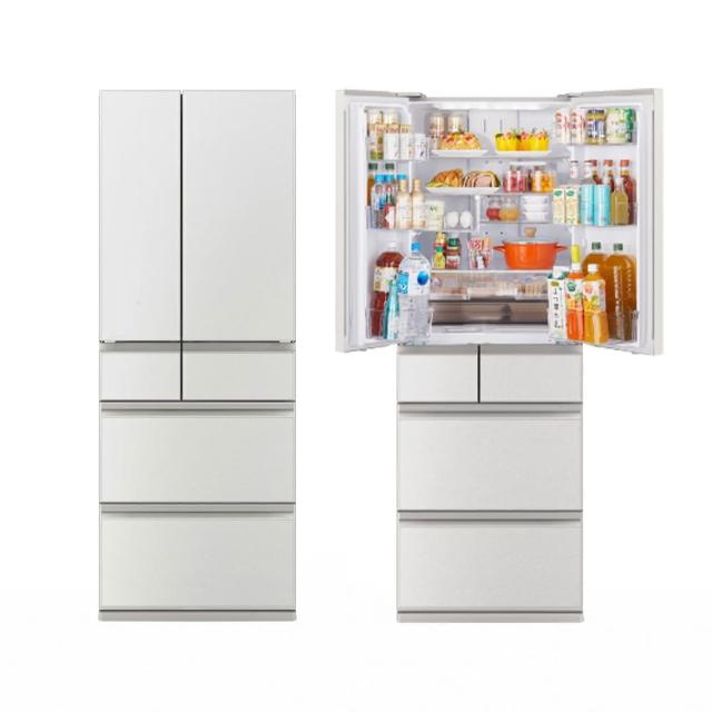 【MITSUBISHI 三菱電機】543L六門玻璃鏡面電冰箱 星光白(MR-WZ54K-W)