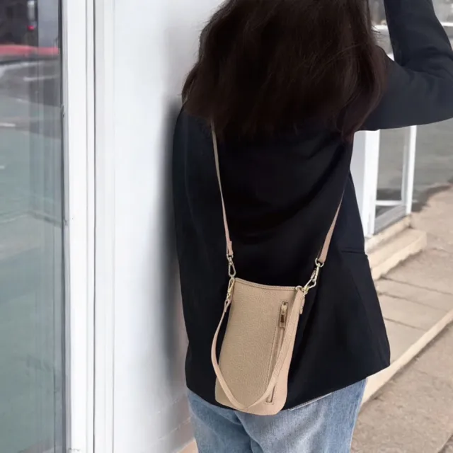 【玩皮工坊】雙11 頭層牛皮手機包 LB1103 女士肩背包(真皮包包 單色選)