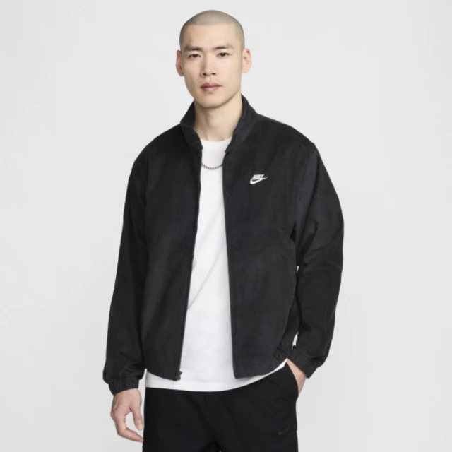 NIKE 耐吉 外套 男款 燈芯絨 AS M NK CLUB HARRINGTON CRDRY 黑 FZ0632-010