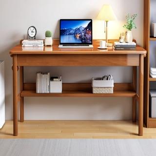 【靚白家居】簡約風實木書桌 80CM 單抽屜 S495(電腦桌 工作桌 餐桌 桌子 實木桌 木頭桌 辦公桌)