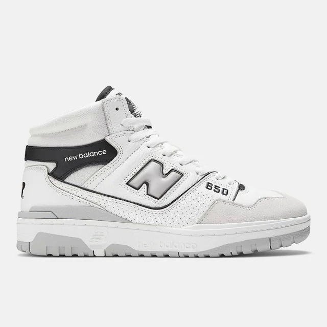 NEW BALANCENEW BALANCE 男女 復古鞋 運動 經典 NB 650 休閒 D楦 中筒 皮革 穿搭 白灰(BB650RWH)