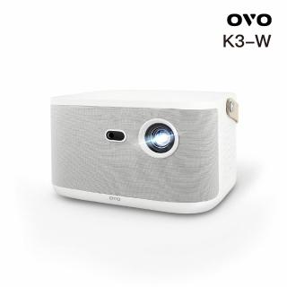 【OVO】OVO 1080P百吋無框電視高畫質智慧投影機(K3-W 3500流明 支援側投 娛樂/露營/戶外/商用)