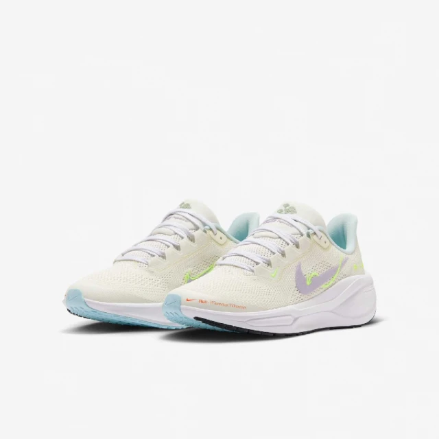 NIKE 耐吉 慢跑鞋 Air Zoom Pegasus 41 GS 大童 女鞋 米白 藍 紫 運動鞋 小飛馬(HQ3468-151)