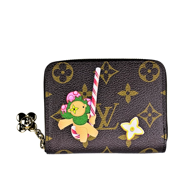 Louis Vuitton 路易威登 M12210 聖誕限定 Candy Factory 系列Monogram 帆布甜點圖案ㄇ型拉鍊零錢包