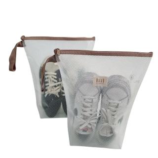 【liil 理理】站立☆身霧透立立袋XL 奶茶 2入組(防水收納袋 旅行分類袋 外出收納 分類袋 分隔袋 立立袋)