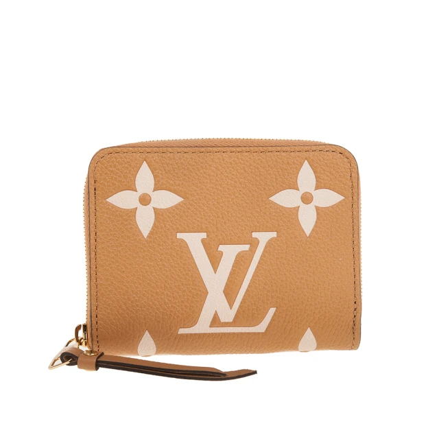 Louis Vuitton 路易威登 M12760 新款Monogram Empreinte皮革拉鍊零錢包(Arizona/ Creme)