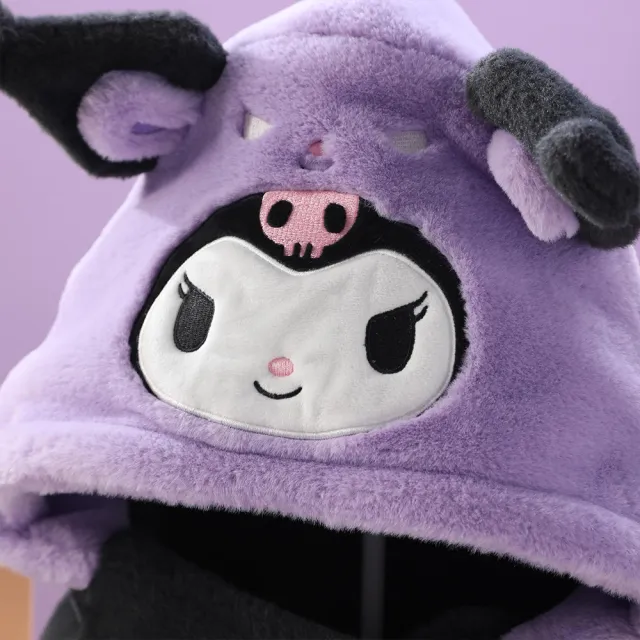 【SANRIO 三麗鷗】三麗鷗兒童毛帽圍巾手套3合1套組(酷洛米/美樂蒂/大耳狗/凱蒂貓 交換禮物/聖誕禮物)
