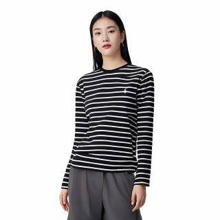 【RALPH LAUREN】RL POLO 經典刺繡小馬素面長袖T恤-黑白條紋色(PIMA棉/平輸品/素T/短T)