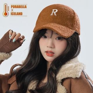 【Porabella】棒球帽 鴨舌帽 毛毛保暖帽 加厚保暖帽 百搭帽 英字棒球帽 baseball cap