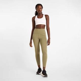 【NEW BALANCE】NB 運動緊身褲 緊身長褲 瑜珈褲 健身褲 車褲 女款 綠色(WP41124DEK-F)