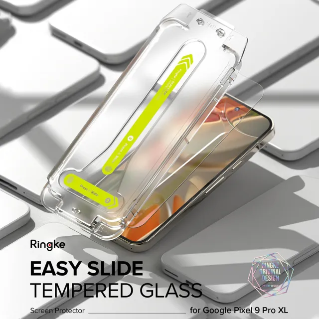 【Ringke】Google Pixel 9 ProXL/9 Pro/9 EasySlide Tempered Glass 鋼化玻璃螢幕保護貼(2入 附安裝工具)