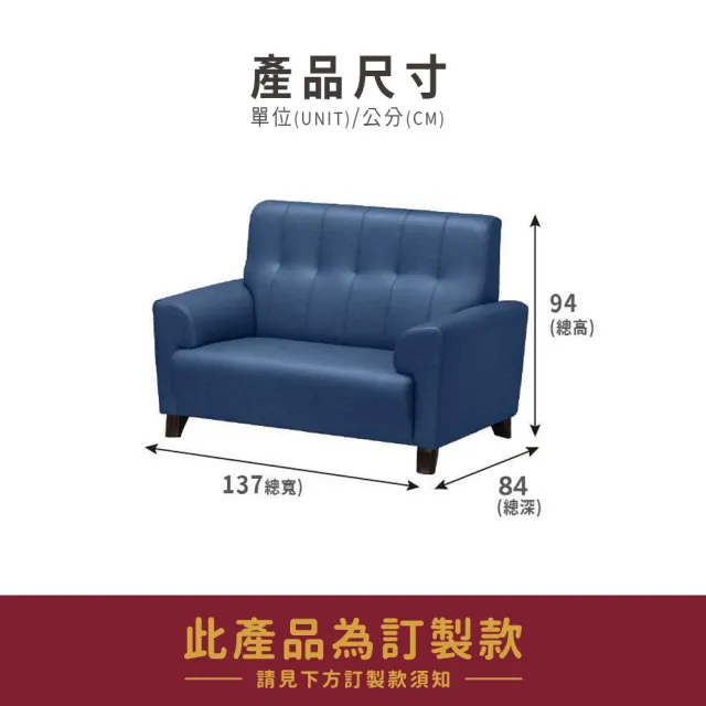 【ASSARI】蓋伊透氣雙人座貓抓皮沙發