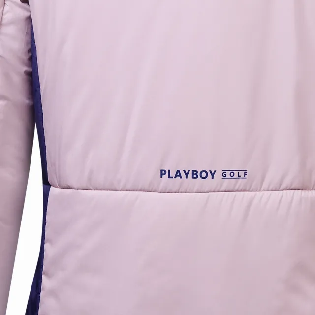 【PLAYBOY GOLF】女款車縫腰線防風防潑水鋪棉外套-粉(GOLF/高爾夫/KC24213-15)