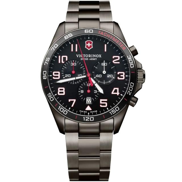 【VICTORINOX 瑞士維氏】FieldForce 競速計時腕錶/42mm(VISA-241890)