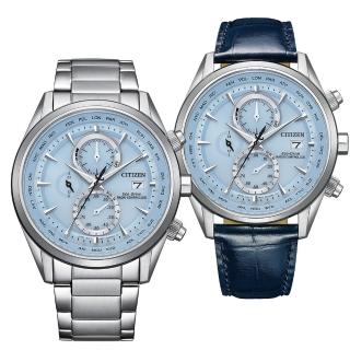 【CITIZEN 星辰】空中之鷹 Eco-Drive光動能時計腕錶 男錶 手錶/43mm 禮物 推薦(AT8260-69M)