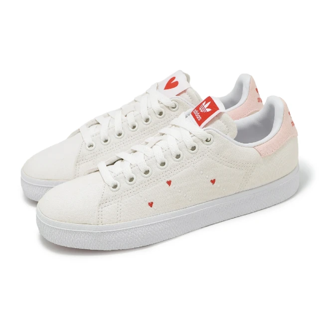 adidas 愛迪達 休閒鞋 Stan Smith CS J 大童 女鞋 白 愛心 帆布 史密斯 小白鞋 愛迪達(IE1049)