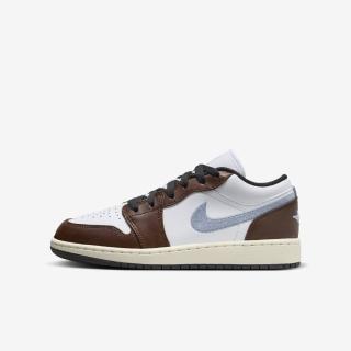 【NIKE 耐吉】Air Jordan 1 Low SE GS 大童 休閒鞋 AJ1 低筒 摩卡 藍(FQ8156-142)