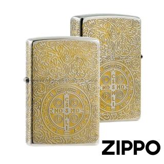 【Zippo】康斯坦丁-雙面十字-常規版-反銀防風打火機(美國防風打火機)