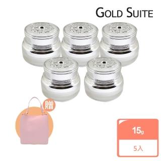 【GOLD SUITE】彈潤亮白抗齡珍珠膏5入組(贈時尚水桶包*1)