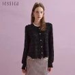 【JESSICA】氣質甜美小方領緹花羊毛針織上衣外套J44502