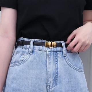 【LEESA】真皮皮帶\腰帶\腰封\褲帶\韓國皮帶\精品皮帶\可調節腰帶\伸縮皮帶\搭配神器\女士\金扣