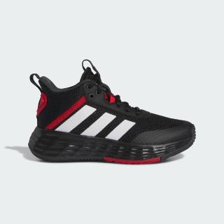 【adidas 愛迪達】Ownthegame 2.0 K 中大童 籃球鞋 運動 訓練 緩震 包覆 支撐 透氣 黑(IF2693)