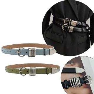 【KT DADA】圓頭腰帶 銀扣皮帶 精品皮帶 高階感 牛皮腰帶 腰帶 褲帶 皮帶 真皮皮帶 個性腰帶 黑