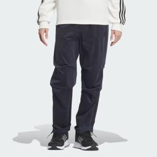 【adidas 愛迪達】長褲 男款 運動褲 燈芯絨 保暖 TH TEXTURED PNT 藍 JI8690
