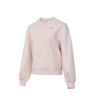 【PUMA】長袖上衣 女款 大學T 運動 亞規 Tech TB 粉 62973750