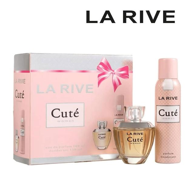 【LA RIVE】Cute 蜜糖梔子香氛禮盒組-香水100ml+噴霧150ml(專櫃公司貨 歐洲原裝進口)