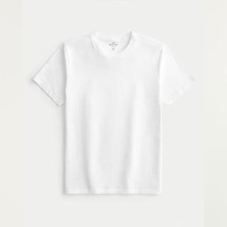 【HOLLISTER Co】HCO 海鷗 經典圓領小海鷗素面短袖T恤 上衣-白色(平輸品/素T/短T/可男女穿搭)