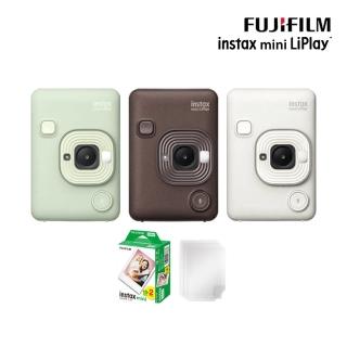 【FUJIFILM 富士】Instax Mini Liplay 拍立得相機(20張底片透明保護套20入組合)
