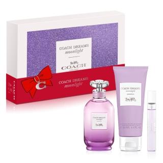 【COACH】逐夢月光女性淡香精禮盒-淡香精90ml+隨行香氛7.5ml+身體乳100ml(專櫃公司貨)