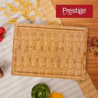 【MEYER 美亞】PRESTIGE竹製砧板 35×25×3cm(天然環保/集水溝槽/厚實防滑)