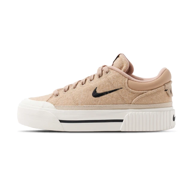 NIKE 耐吉 Court Legacy Lift 女鞋 卡其色 運動 經典 皮革 帆布 橡膠外底 休閒鞋 FZ2606-200