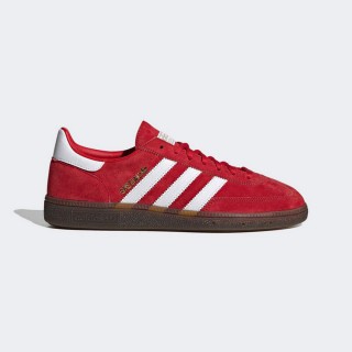 【adidas 愛迪達】HANDBALL SPEZIAL 運動休閒鞋(FV1227 男鞋/女鞋 ORIGINALS百搭復古皮革休閒鞋 復古紅)