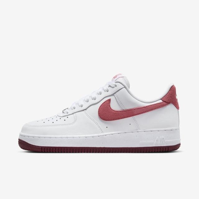 【NIKE 耐吉】W Air Force 1 07 女 休閒鞋 運動 經典 AF1 穿搭 白紅(FQ7626-100)