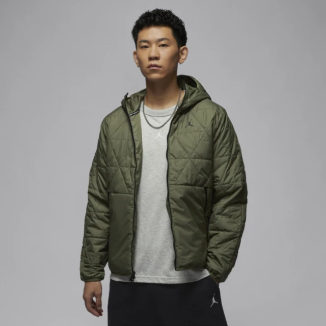 NIKE 耐吉 外套 男 運動連帽外套 保暖 喬丹 AS M J TF SPRT STMT MDWT JKT 綠 FZ3163-222