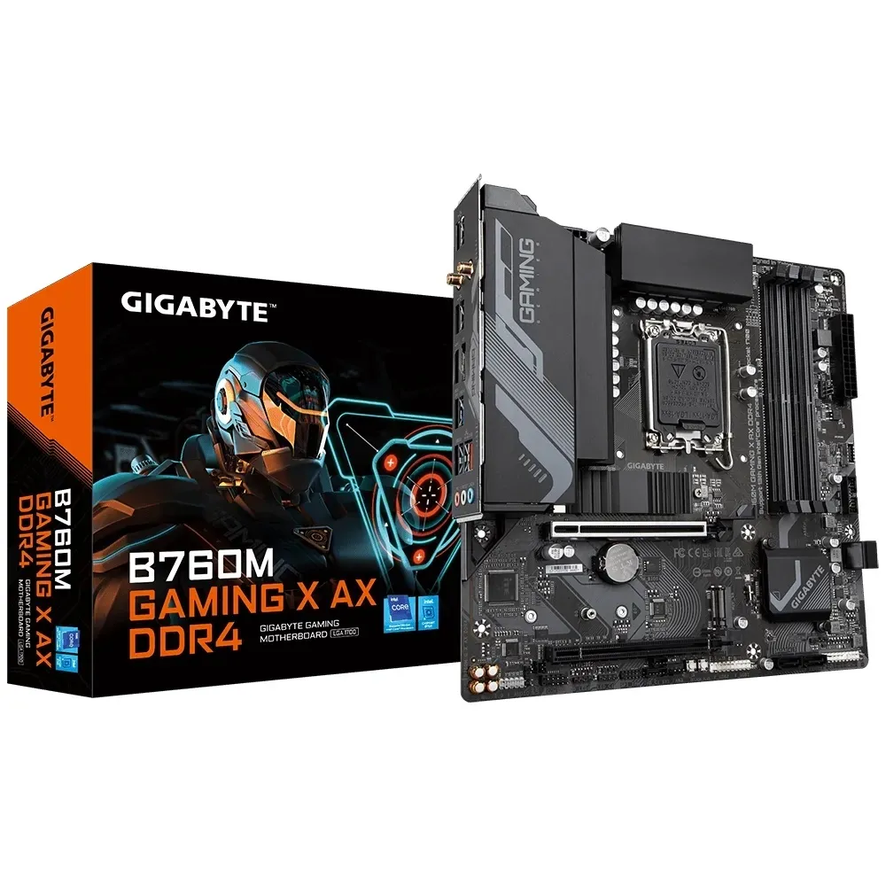 【GIGABYTE 技嘉】板+8Gx2 組合★B760M GAMING X AX DDR4 主機板+記憶體RAM