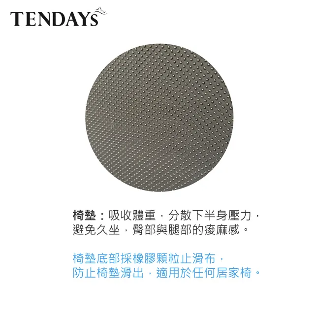 【TENDAYS】DISCOVERY辦公室背墊+椅墊 組合(丈青蜜絲絨 腰墊&坐墊)