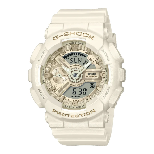 CASIO 卡西歐 G-SHOCK珍珠光芒雙顯錶(GMA-S110ST-7A)