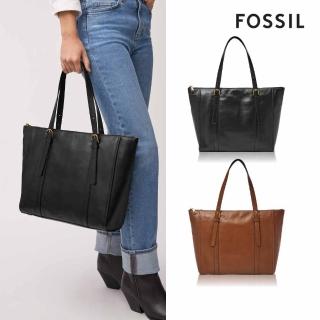 【FOSSIL 官方旗艦館】618狂歡｜Carlie 真皮托特包(多色可選)