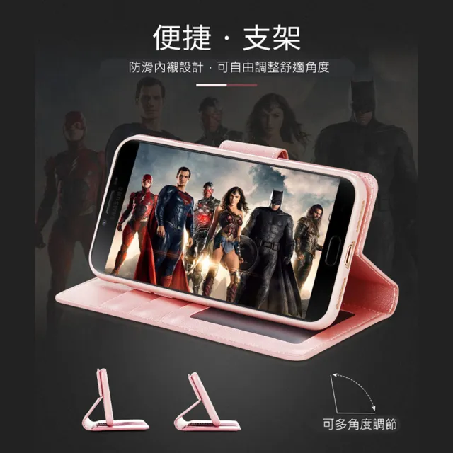 【Hanman 韓曼】OPPO Reno8 Pro 5G 柔軟羊皮觸感皮套 多卡層 防滑內襯可多角度調節支架手機殼/保護套