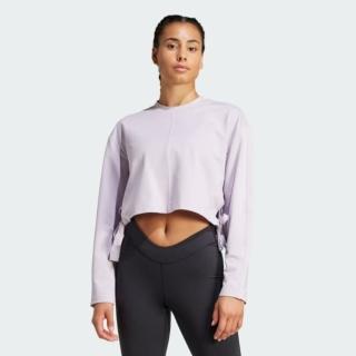 【adidas 愛迪達】長袖上衣 女款 運動 YGA COVER-UP 紫 IX0474