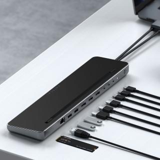 【Satechi】USB-C 多功能擴充底座附 NVMe SSD 插槽 Dual Docking Station(MacBook 擴充適用/ST-DDSM)