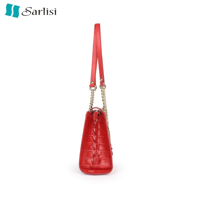 【Sarlisi】雙11 泰國正品2024新款包包真皮包包 鱷魚皮女包單肩腋下包奢侈品時尚女士手
